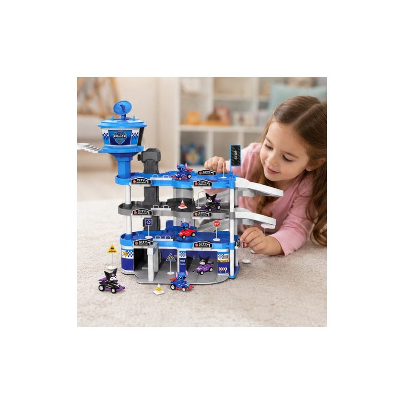 Racing Car Parking Lot Toy Set with Multi-Level Garage and Die-Cast Cars for Boys and Girls - Image 4