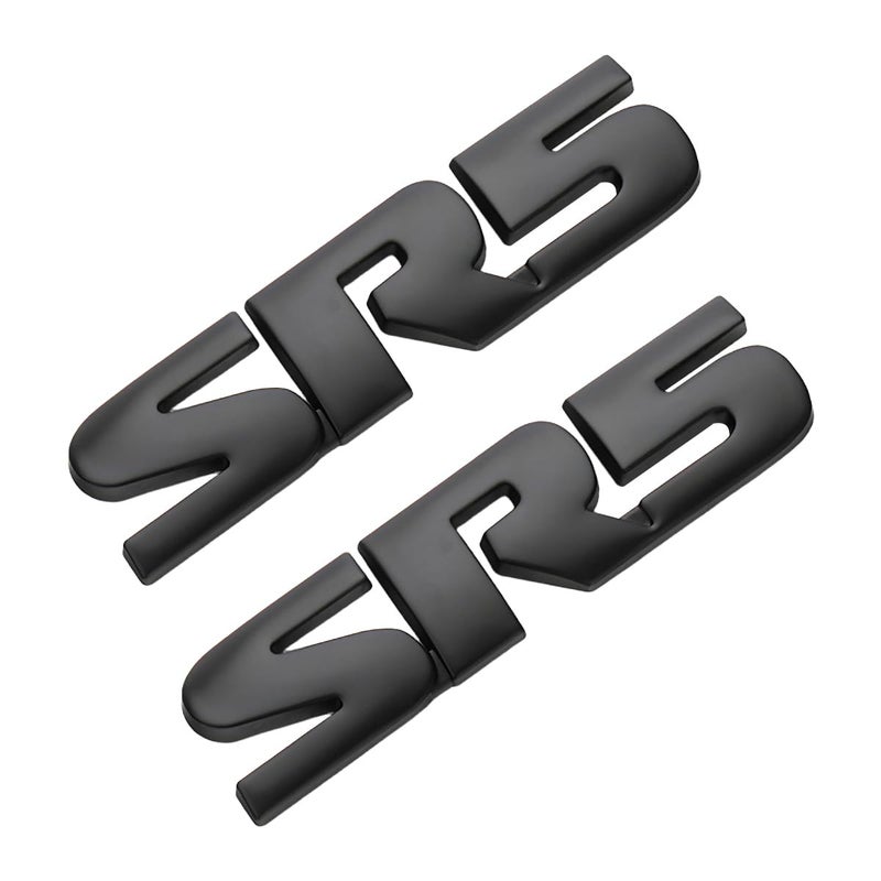 MUQIDA 2 PCS SR5 Metal Emblem 3D SR5 Nameplate Logo Badge Sticker Car Bumper Decal SelfAdhesive Metal Emblem Sticker Exterior Decor for Vehicle Trunk Tailgate Side Fender Black - Image 3