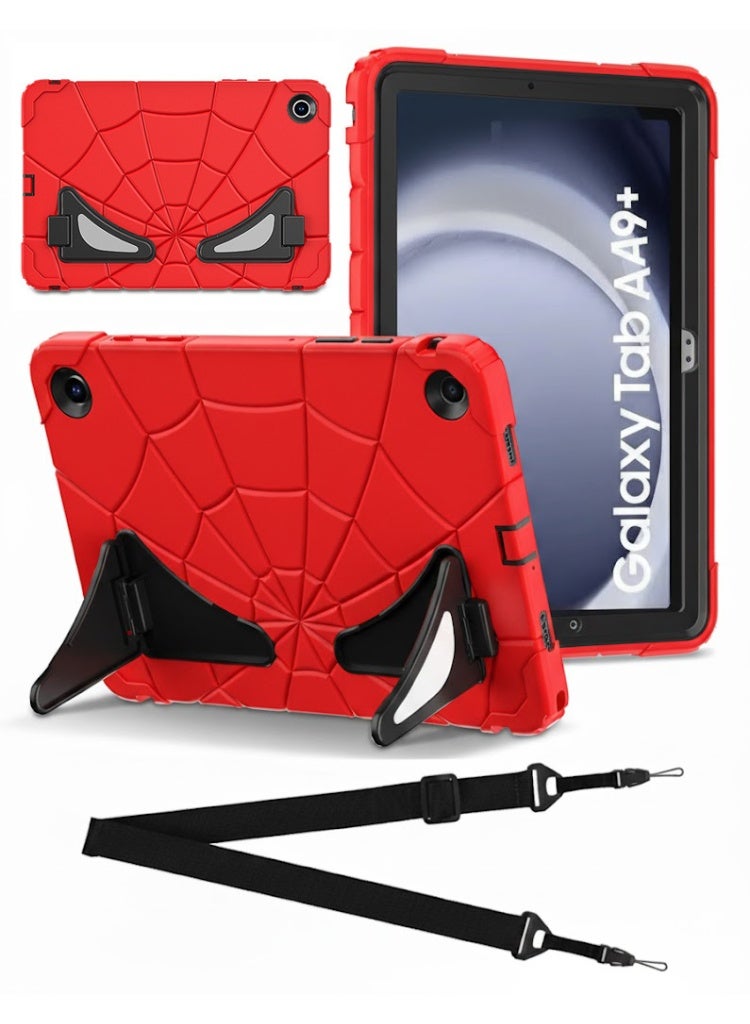 Samsung Galaxy Tab A9+ Plus 11-inch Tablet Cartoon Protective Case with Shoulder Strap Stand ，Cute Cartoon Kids Tablet Case ，Multi-Layer Silicone Shockproof Protective Cover A9+ Dedicated Case for Boy - Image 2