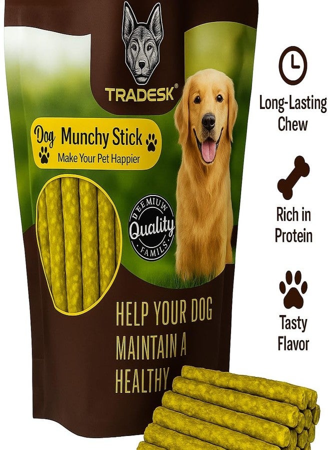 TRADESK Chicken Flavour Munchy Chew Sticks for Dogs | Rawhide Dog Treats | for All Life Stages | Yellow Chewy Sticks | 1KG Pack - Image 3