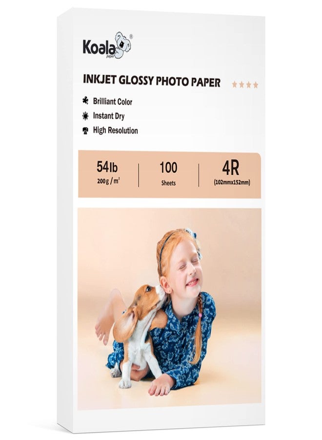 KOALA PAPER Koala Glossy Inkjet Photo Paper Thick 4X6 Inches 100 Sheets 54lb Picture Paper for Inkjet Printer Use DYE INK 200gsm - Image 1