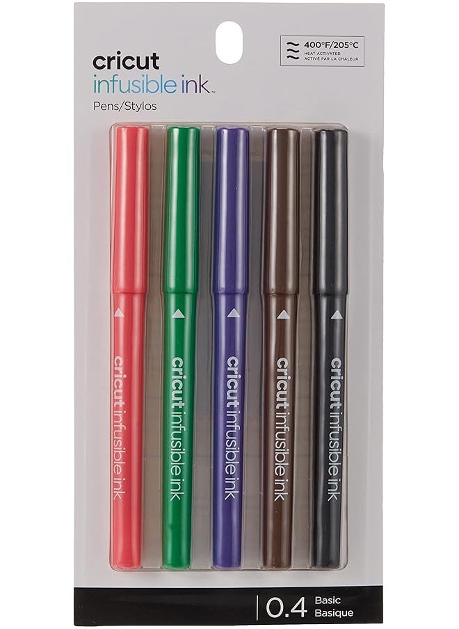 كريكيت مجموعة أقلام حبر Infusible Ink Fine Point مكونة من 5 قطع أساسية  - Image 1