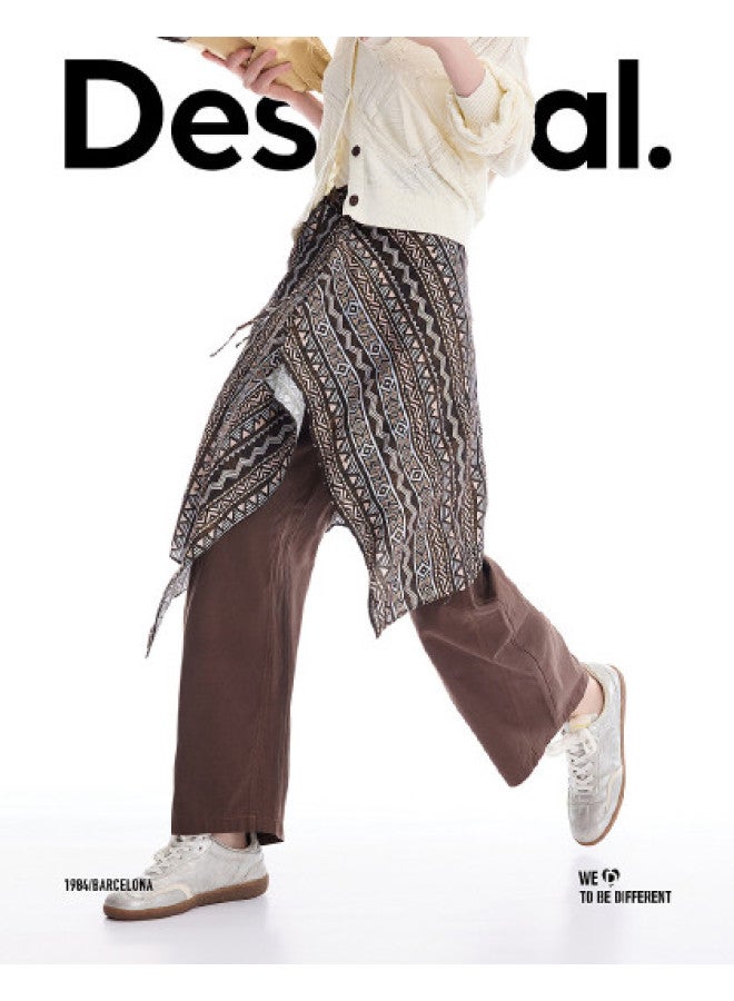 DESIGUAL 25 Autumn Winter New Collection Hand-Printed Apron-Style Banana Pants Women'S Casual Trousers - Image 1