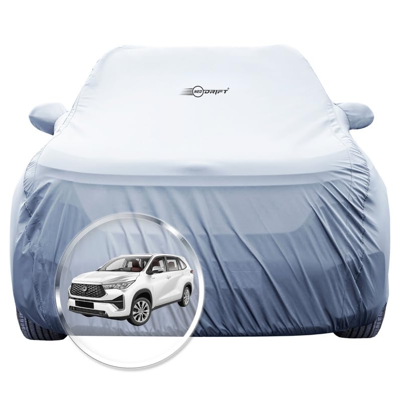 NEODRIFT 'SilverTech' Car Cover for Toyota Innova Hycross (100% Water-Resistant, All Weather Protection, Tailored Fit, Precision-Fit & Breathable Fabric) (Colour: Silver) - Image 1