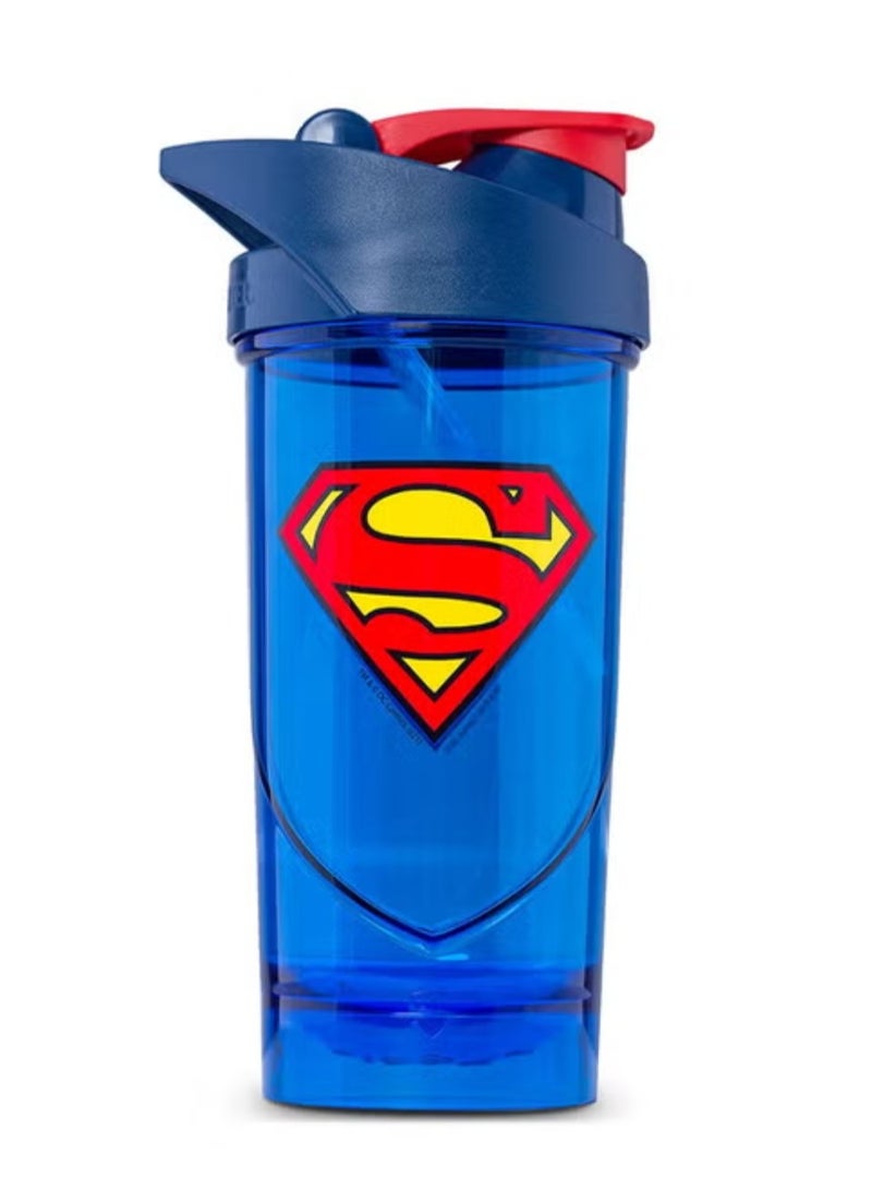 SHIELDMIXER Hero Pro Super Man Classic Shaker Bottle – 700ml – Leak-Proof, Durable, Odor-Resistant, Rounded Base for Faster Mixing - Image 1