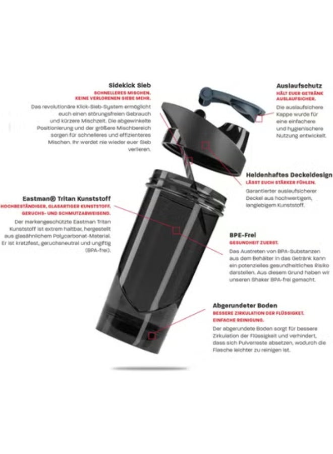 SHIELDMIXER Hero Pro Super Man Classic Shaker Bottle – 700ml – Leak-Proof, Durable, Odor-Resistant, Rounded Base for Faster Mixing - Image 2