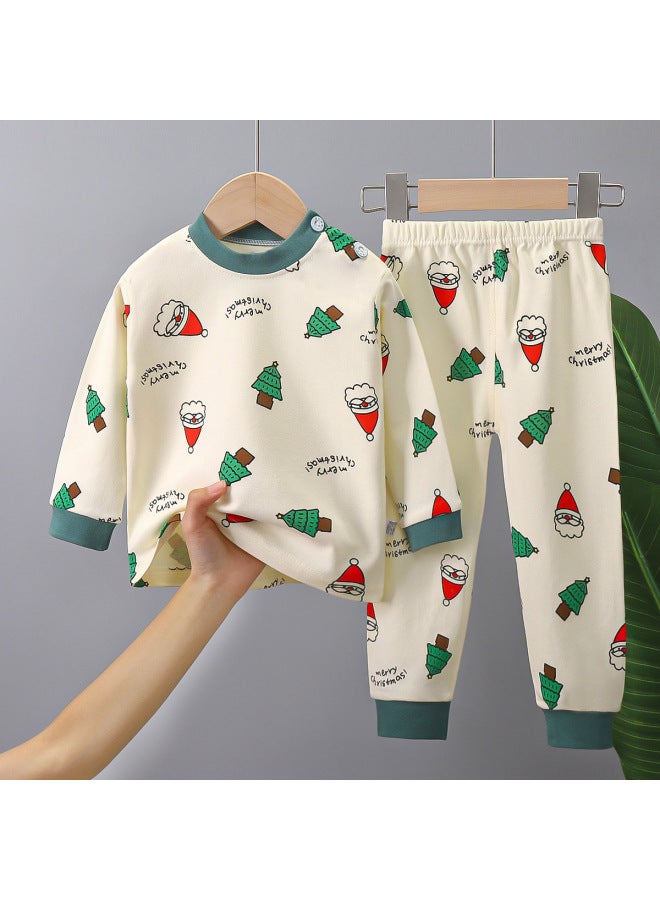 Children's Underwear Set Cotton New Boys' Home Clothes Baby Cotton Warm Girls' Autumn Clothes Autumn Trousers Children's Clothing