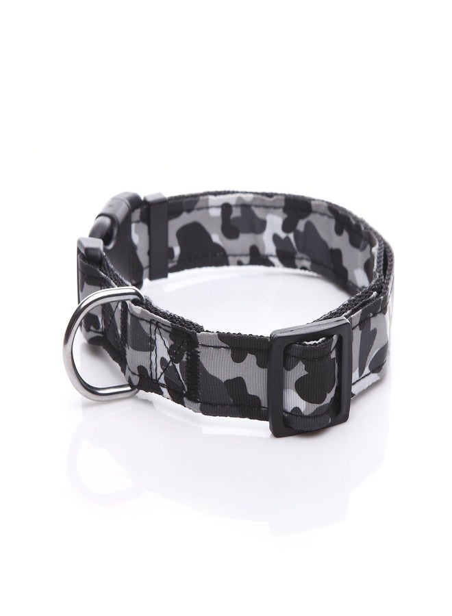 TAIDA Dog Collar, Nylon Camouflage Adjustable Collar, 1 Inch Wide, for Large Medium Dog (Black) - Image 2