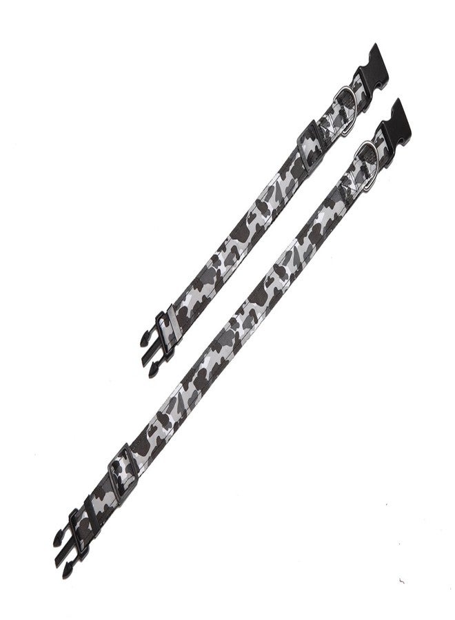 TAIDA Dog Collar, Nylon Camouflage Adjustable Collar, 1 Inch Wide, for Large Medium Dog (Black) - Image 3