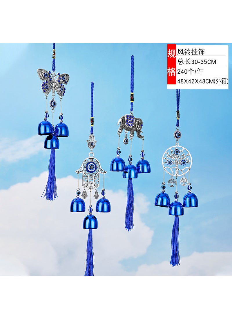 Generic Colorful Box Windmill Wood House Wind Chimes Decor Gift Ld2007 blue wind chime a 