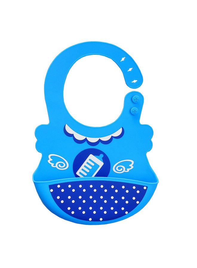 Silicone Baby Baby Bib Children's Waterproof Three-dimensional Rice Bib Children's Drool Wipe Disposable Leak-proof