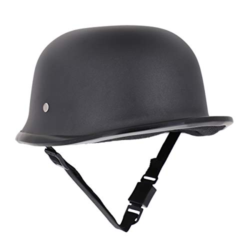 Sage Square German Retro Style Helmet, World War Inspire for Mens, Womens (Black Matte) (Non-Motorized) - Image 2