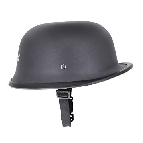 Sage Square German Retro Style Helmet, World War Inspire for Mens, Womens (Black Matte) (Non-Motorized) - Image 1