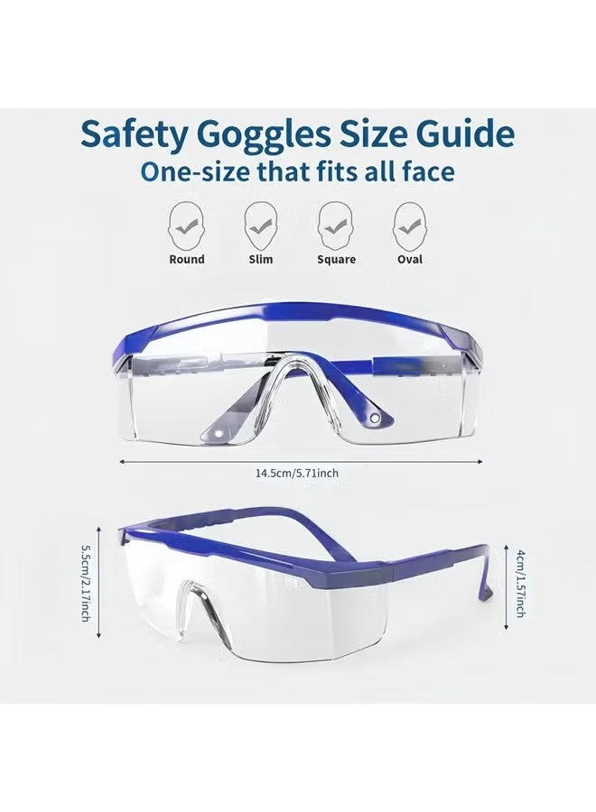 بينكو زوجان من نظارات السلامة، مضادة للضباب، ومقاومة للغبار، ومقاومة للخدش ومقاومة للرذاذ، مناسبة للممرضات والعمال والمهندسين المعماريين، إلخ. - Image 2