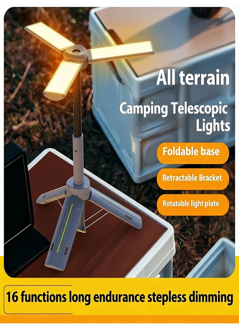 Closeli Rechargeable Camping Light & Lantern, Portable Foldable LED Flashlight, 8000mAh Power Bank Emergency Light, 6 Lighting Modes, Stepless Dimmable Outdoor Light with Adjustable Tripod, IP44 Waterproof, Camping Essentials for Hiking, Fishing, Travel & Outdoor Adventures - Image 5