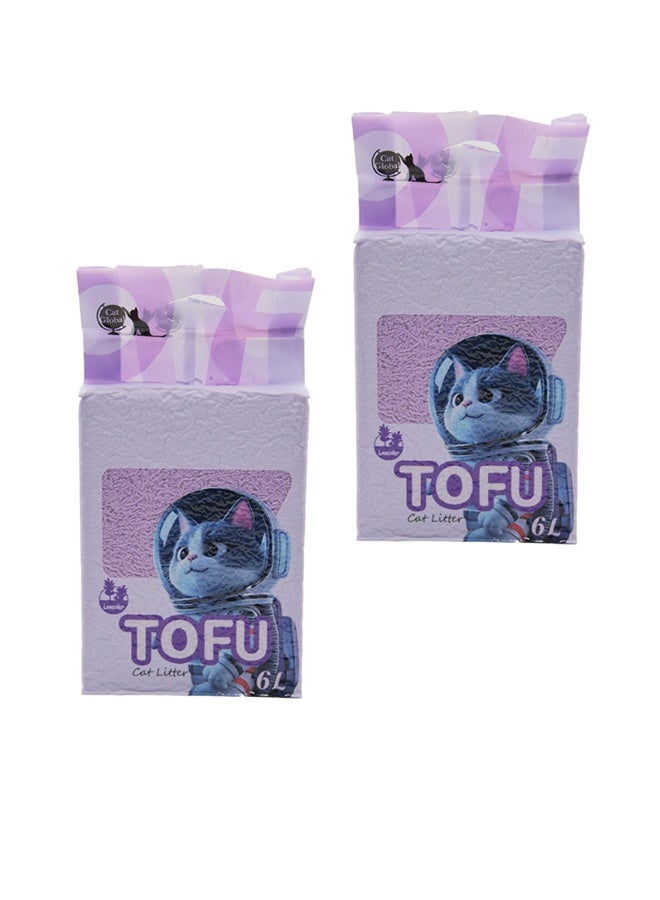 JCB CHIC Tofu Cat Litter Clumping Ultra Absorbent and Fast Drying, 100% Natural Ingredients Litter,Really Dust-Free,Less Scattering (6L×2bag ) - Image 1