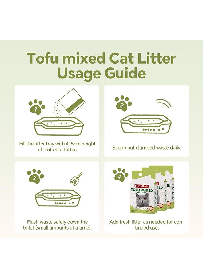 JCB CHIC Tofu Cat Litter Clumping Ultra Absorbent and Fast Drying, 100% Natural Ingredients Litter,Really Dust-Free,Less Scattering (6L×2bag ) - Image 4