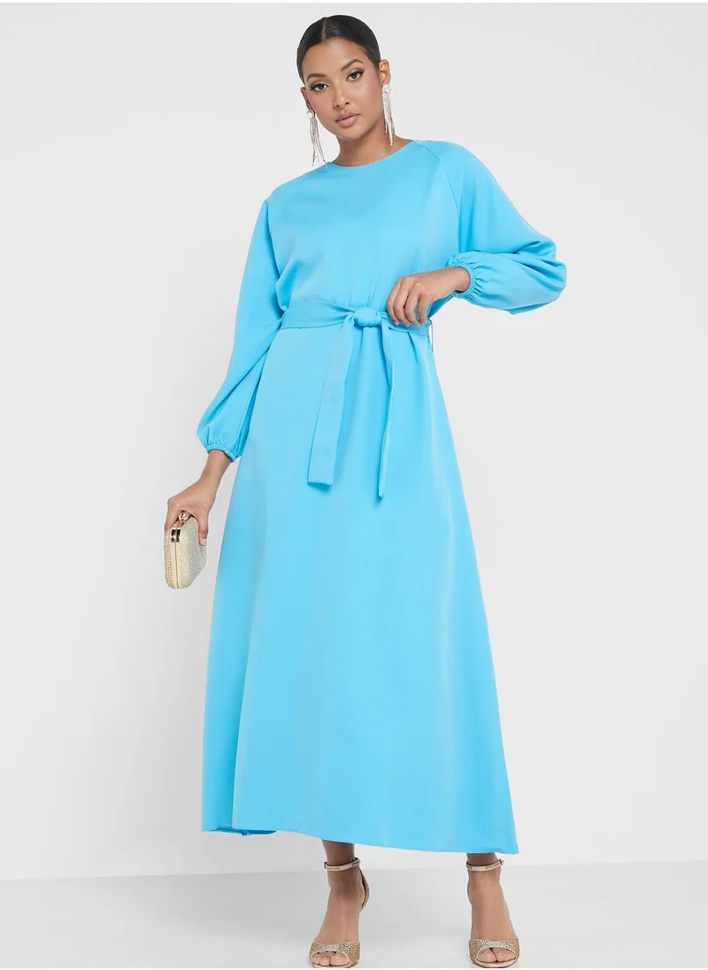 Khizana Belted A-Line Dress