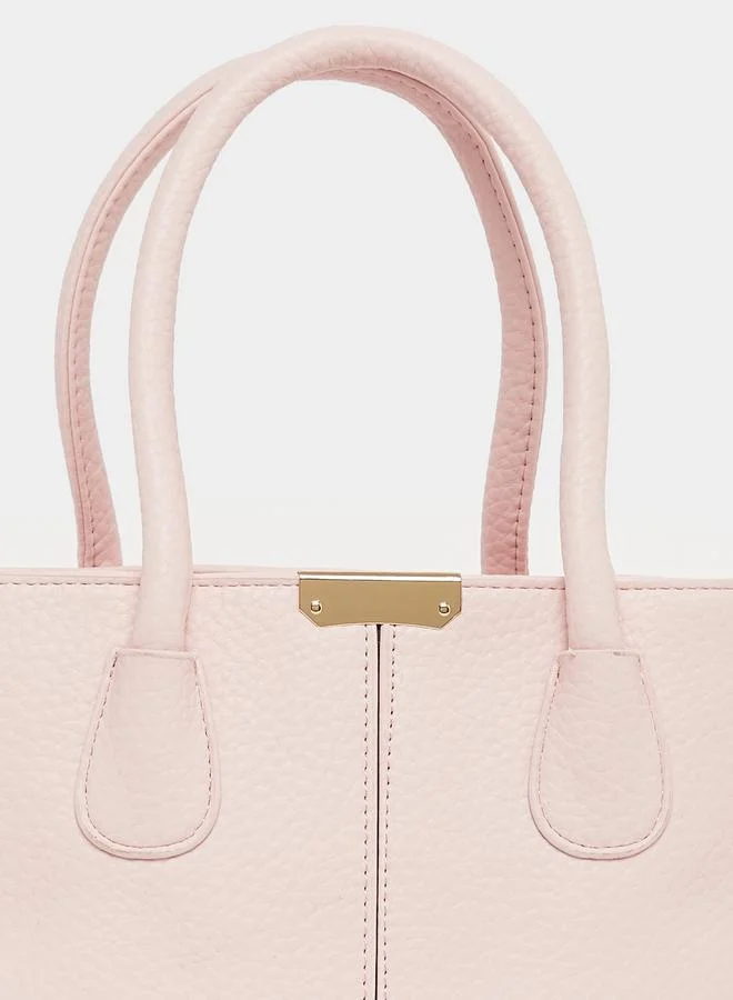 Styli Pebble Textured Handbag with Dual Handle