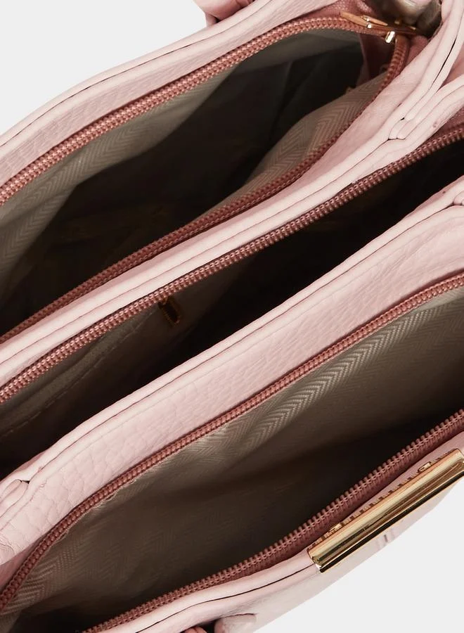 Styli Pebble Textured Handbag with Dual Handle