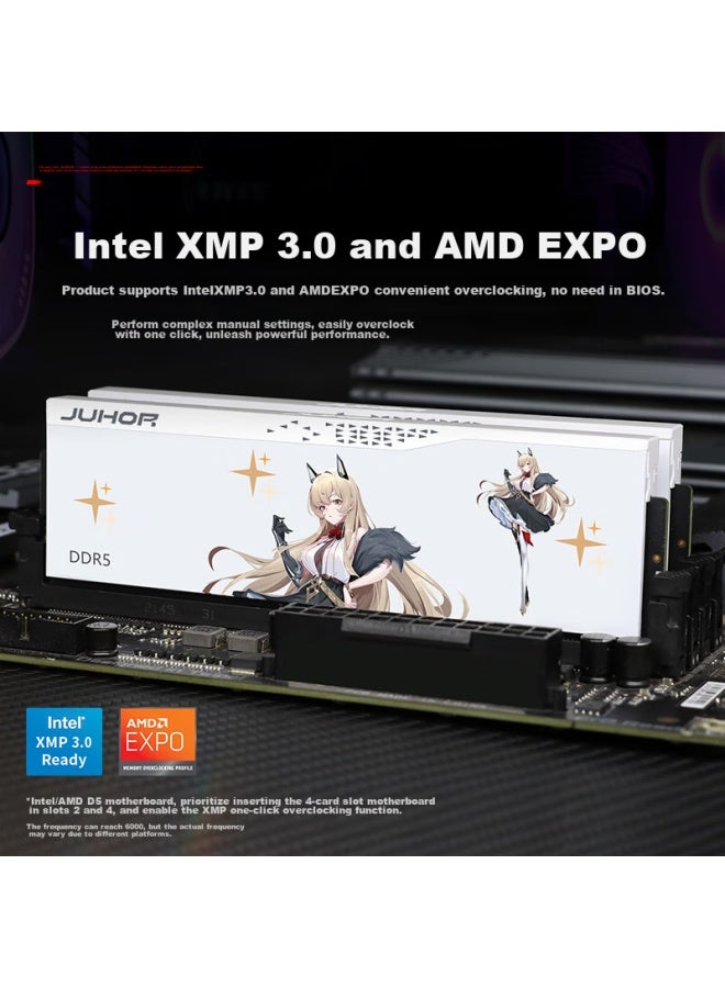 Juhor 32gb Kit, Ddr5 6000, Desktop Memory Module, Compact Without Lights, Hynix A-die Chips, Cl28, Ai-enhanced - Image 4