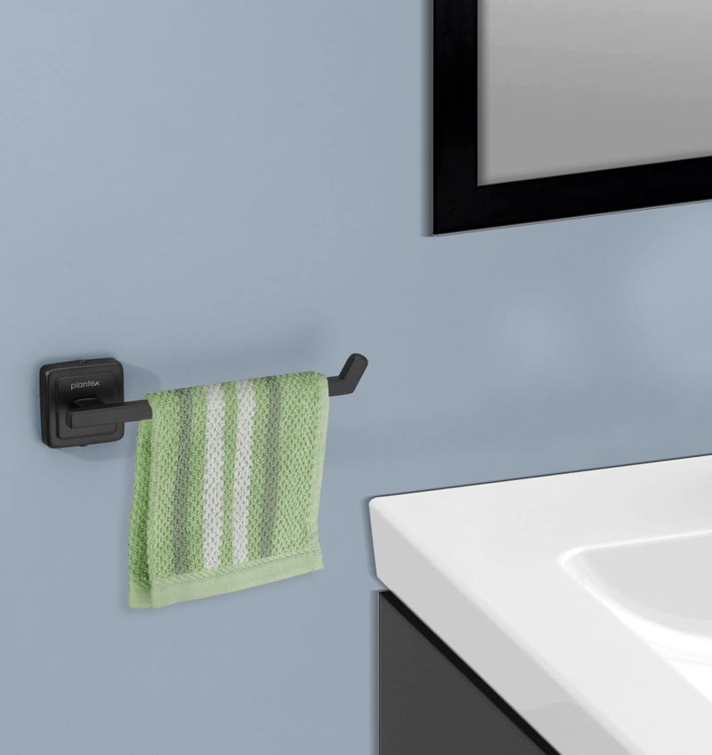 Plantex Black Towel Hanger for washbasin/Napkin Holder for Kitchen/Hand Towel Hanger/Bathroom Accessories -304 Grade Stainless Steel, Decan (Black) - Image 2