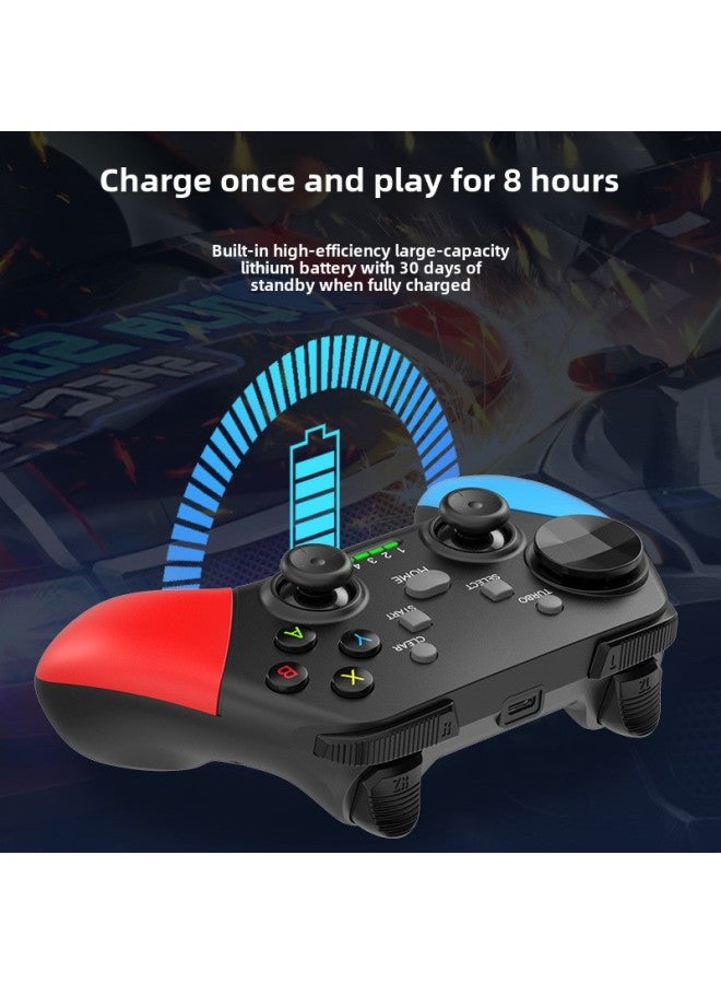 Bluetooth Wireless 2.4g Game Handle PC Computer Version Android IOS Mobile Phone Switch TV Ps4 Steam-Product Color:Black Red Blue Vibration + Receiver + Bracket  - Image 5