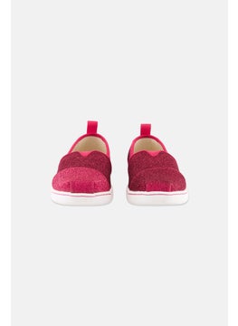 TOMS Kids Girl Alpargata Glittered Slip On Shoes, Pink  - Image 2