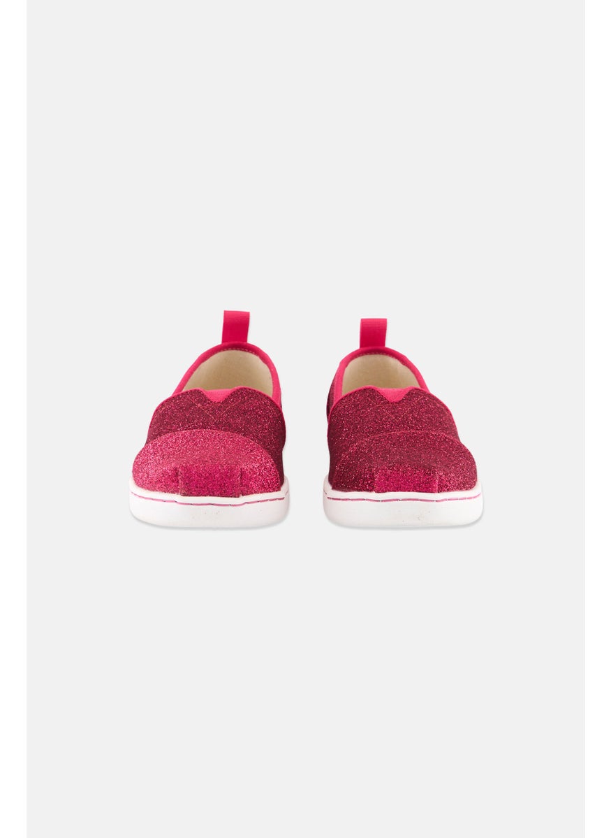 TOMS Kids Girl Alpargata Glittered Slip On Shoes, Pink  - Image 2