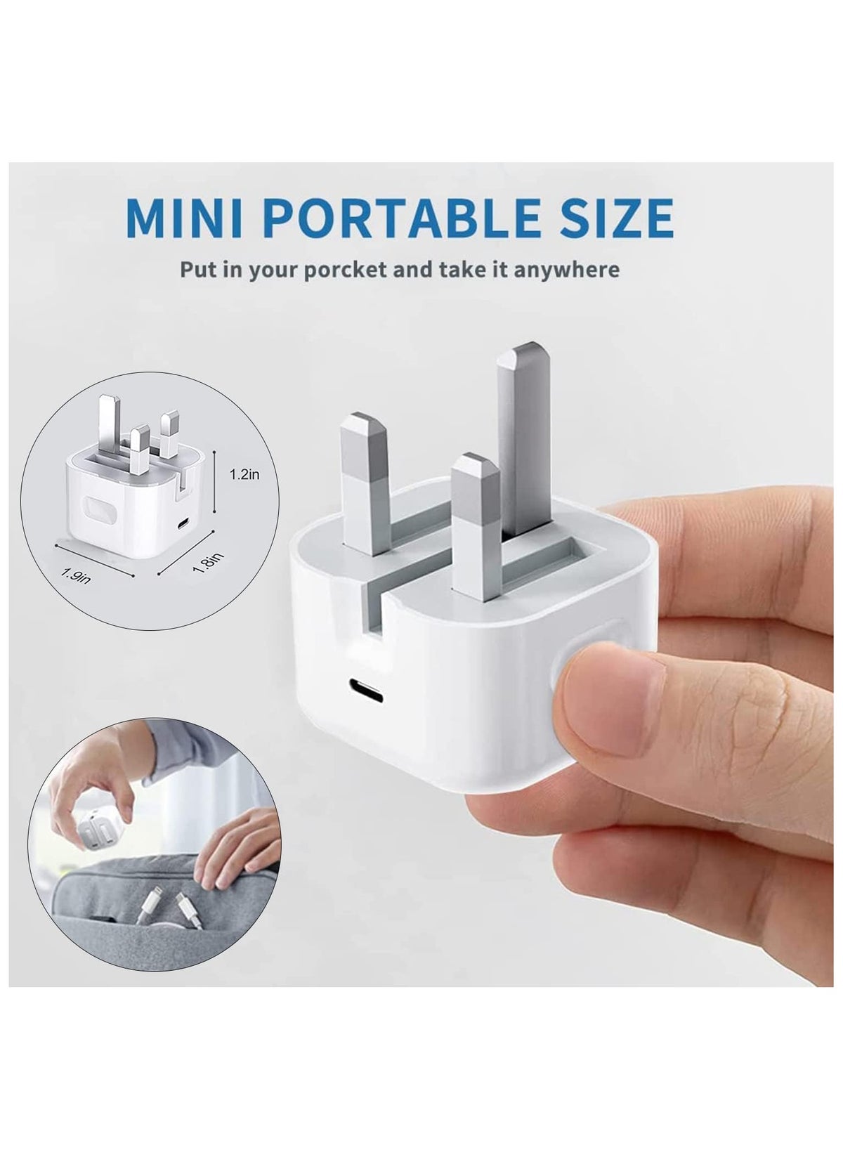 MMG Apple 20W USB-C Power Adapter with a Lightning Cable