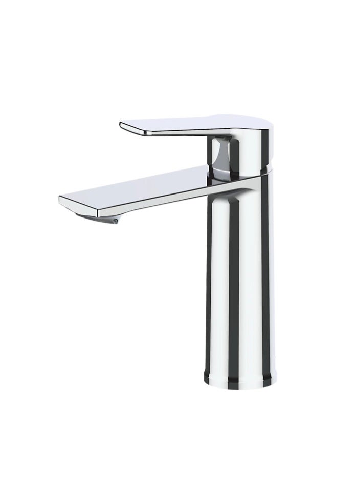 مودي خلاط مغسلة – هيكل من سبائك الزنك، تشطيب كروم لامع، صنبور مدمج لحوض الحمام بحجم 158×48×189 مم - Image 1