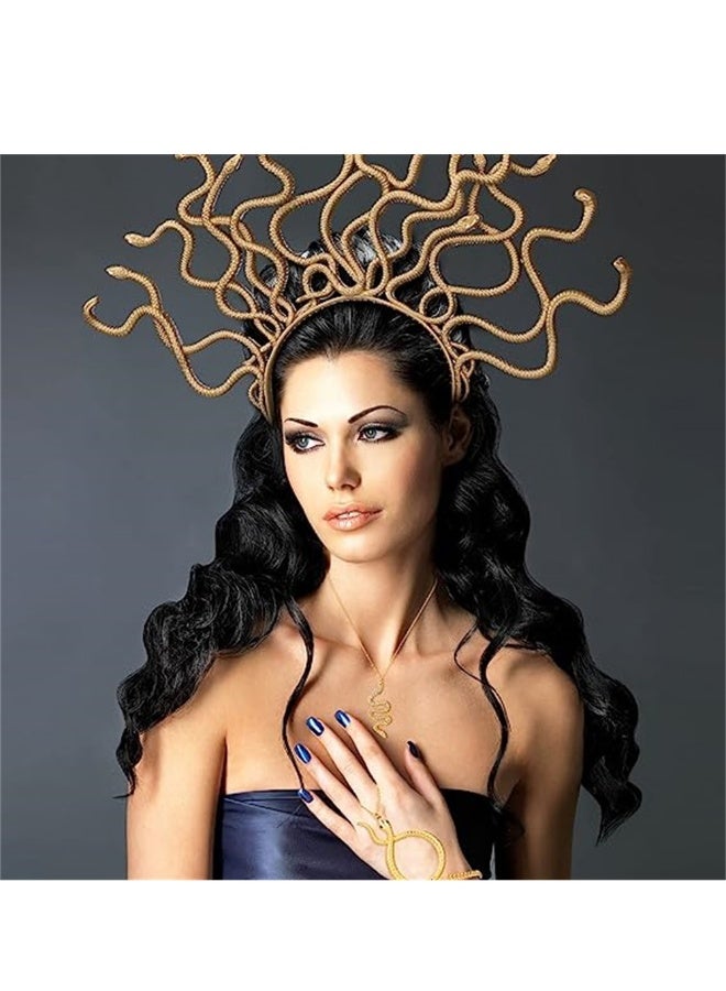Medusa Snake Headband, 4PCS Egyptian Snake Headbands, Funny Snake Hair Hoops, Flexible Plastic Hair Hoops, Novelty Decorative Party Headdresses, Cosplay Party Supplies - Image 4