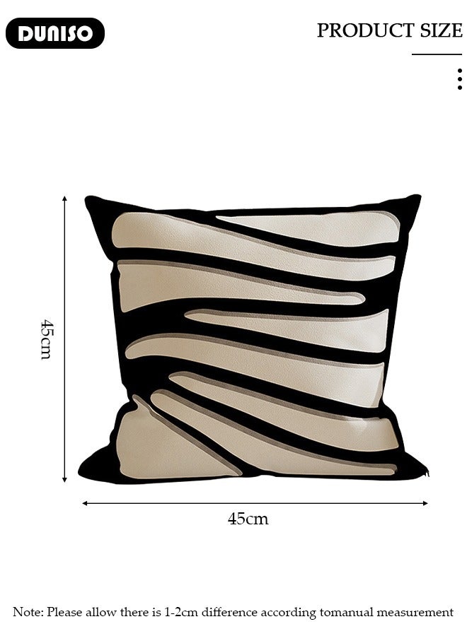DUNISO أغطية وسائد بوهو 18x18 بوصة مزخرفة حديثة فن خط تجريدي للوسائد لأريكة غرفة النوم غرفة المعيشة جمالية خريفية غطاء وسادة مربع - Image 4