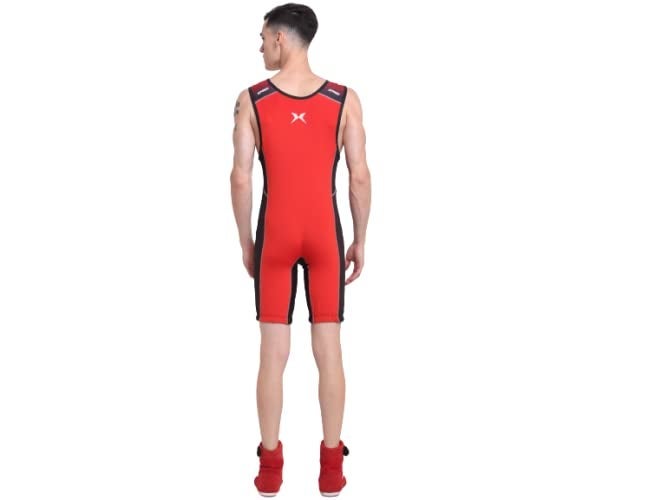 XPEED Wrestling Suit for Men Wrestling Suit Wrestling Compression Suit for Men Wrestling Suit Spandex Wrestling Suit Red(42) - Image 5