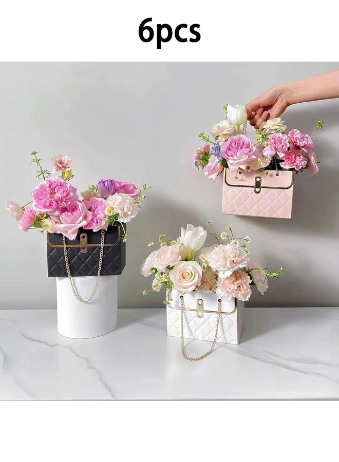 Joyelink 6 Pieces Party Favor Bags,Shopping Bag,Party Bags For Kids, supplies Snack candy Gift Bag Food Bags,Double-Sided Bags For Birthday Wedding Celebrations Party Favors 15*10*10.5(black,white,pink) - Image 2