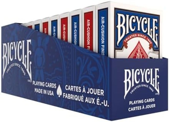 Bicycle Playing Cards, Poker Size Standard Index Decks, Pack of 2 (Red & Blue) – Air Cushion Finish, Durable Card Stock for Poker, Blackjack, Family Games & Card Tricks - Image 2