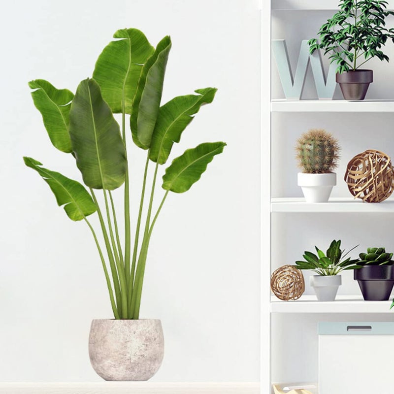 VOSAREA Green Plant Wall Decal Peel and Stick â€“ 3D Realistic Potted Plant Wall Sticker â€“ Removable Waterproof Greenery Stickers & Murals for Bedroom Living Room Office (35.37X15.72Inch) - Image 5