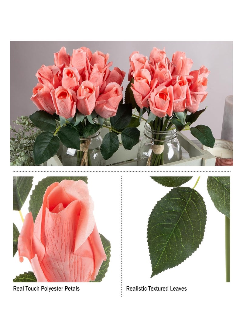 LOWHAT 12 Pcs Pink Artificial Tulip Silk Flowers 45 CM Bulk Home Kitchen Wedding Decorations - Image 2