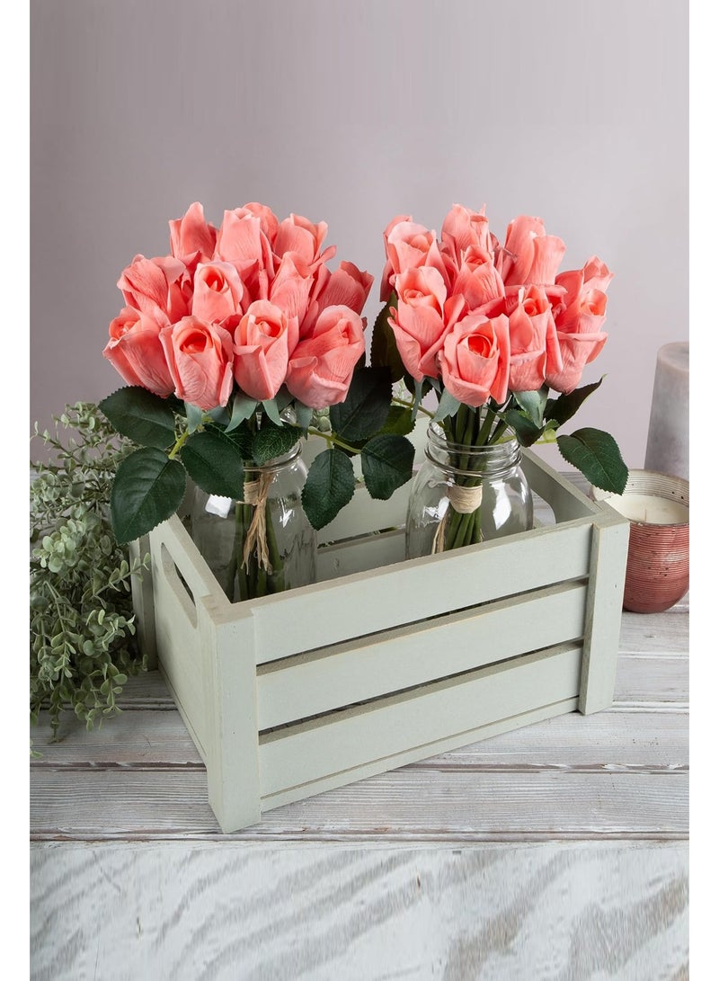 LOWHAT 12 Pcs Pink Artificial Tulip Silk Flowers 45 CM Bulk Home Kitchen Wedding Decorations - Image 4