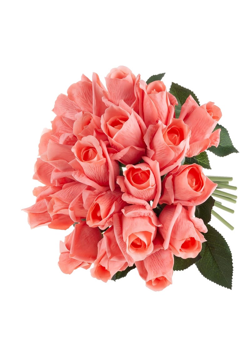 LOWHAT 12 Pcs Pink Artificial Tulip Silk Flowers 45 CM Bulk Home Kitchen Wedding Decorations - Image 3