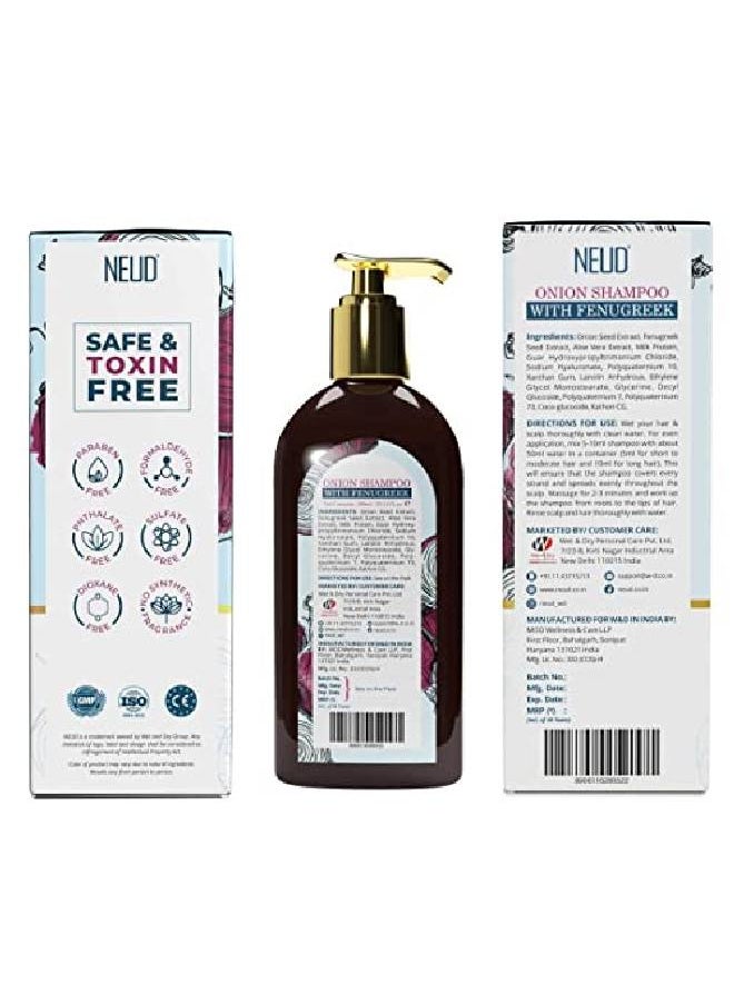 NEUD Onion Hair Shampoo with Fenugreek for Men & Women 1 Pack (300ml) - pzsku/Z1BFB7A0D28DDC85E5EFAZ/45/_/1662635668/d6a574a8-2dd9-4127-8c10-67eb876d9f8e