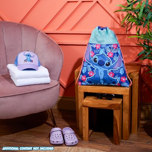 Disney Kids Drawstring Bags Swimming Bag School PE Bag Blue Stitch - Image 3