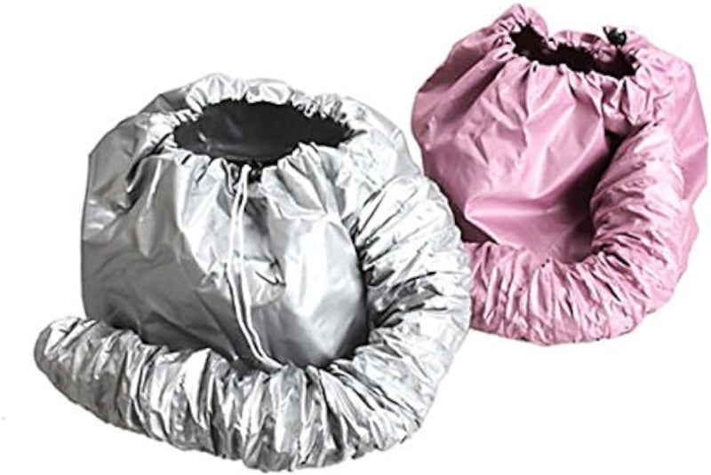 KINGZHUO Kingzhuo 2 Pcs Bonnet Hair Dryer Portable Safe Women Hair Dryer Soft Bonnet Hair Dryer Hood Soft Hat Hair Dryer Hat Dryer for Blower one Sliver Another is Pink