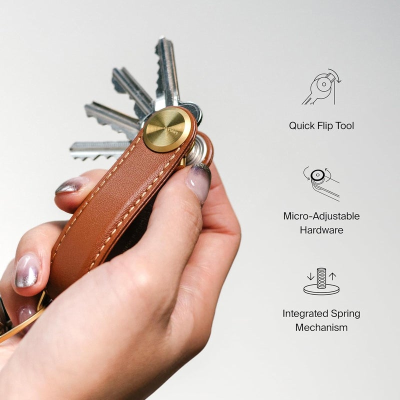 Orbitkey Key Organiser Pro - Leather - Cedar - Image 3