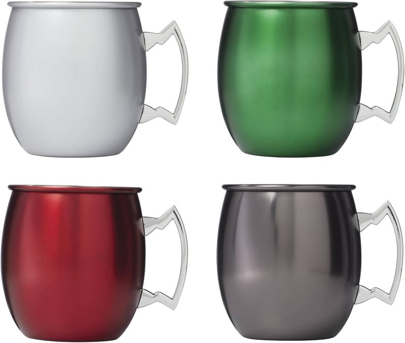 Cambridge EAHMM5BNCB1DS Holiday Moscow Mule Mugs Set Of 4 Christmas Dinnerware Hosting - Image 1