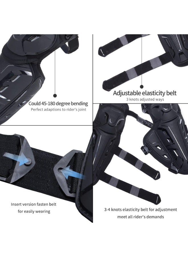 Generic Motorcycle Knee Pads Knee Shin Guard Pads for Men Anti Slip 2 in 1 Protector Adjustable Motocross Knee Protection Armor Racing Protective Gear for Cycling Clothing Supplies  - Image 2