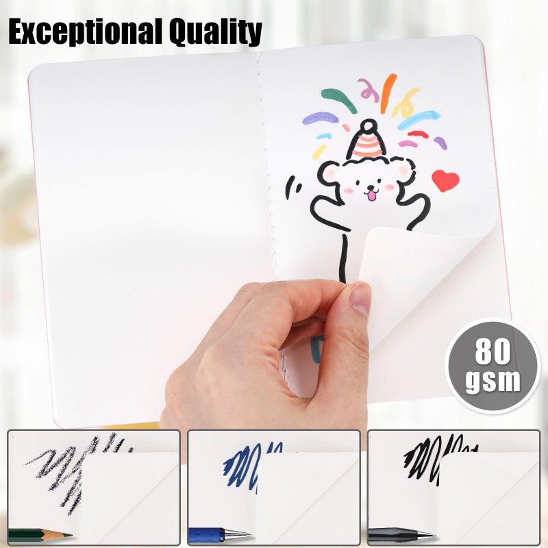 Koogel 24 Pack Mini Pocket Notebooks, Small Blank Notebooks 3.5 x 5.5 Inch Memo Steno Tiny Notepad Bulk 48 Pages of each Journals for Kids Students Nursing School Essentials Office Supplies 12 Colors - Image 3