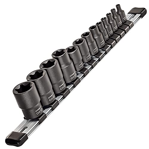 CARBYNE 13-Piece External Torx (eTorx, Female Torx) Socket Set, E4 to E24 | Chrome Vanadium Steel, 1/4, 3/8 & 1/2 inch Drive • From a Family-Run Tool Company Based in the U.S.A. - Image 2