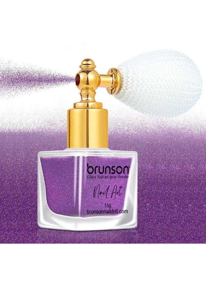 برونسون Highlighter Powder Spray 15g Nail Art Craft Design Cosmetic Grade Face Body Glitter Spray Shimmer High Gloss Diamond Highlight Glitter Magic Powder Makeup Sparkle Glitter Hairspray Accessories - Image 2