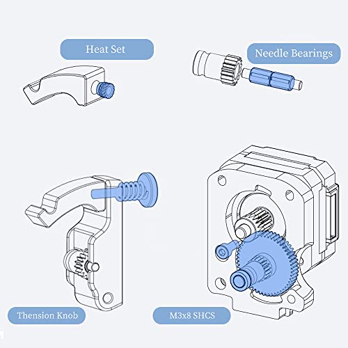 G-Hubble 3D Printer Accessories Voron 2.4 Extruder Dual Gear Hardware Kit Compatible with Voron 2.4 BMG Extruder kit.. - Image 5